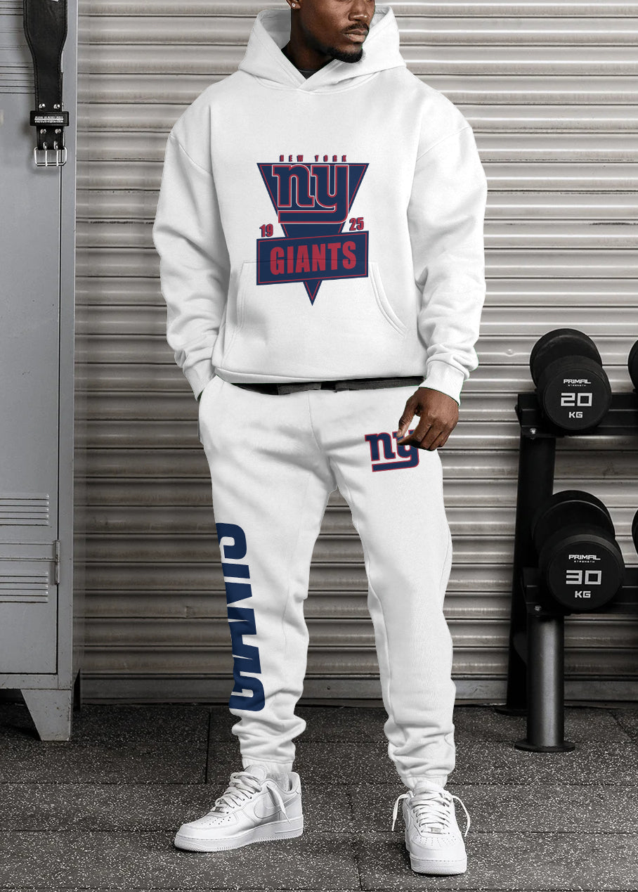 New York Giants Combo Pullover Hoodie And Sweatpants AZBTPHSP000334
