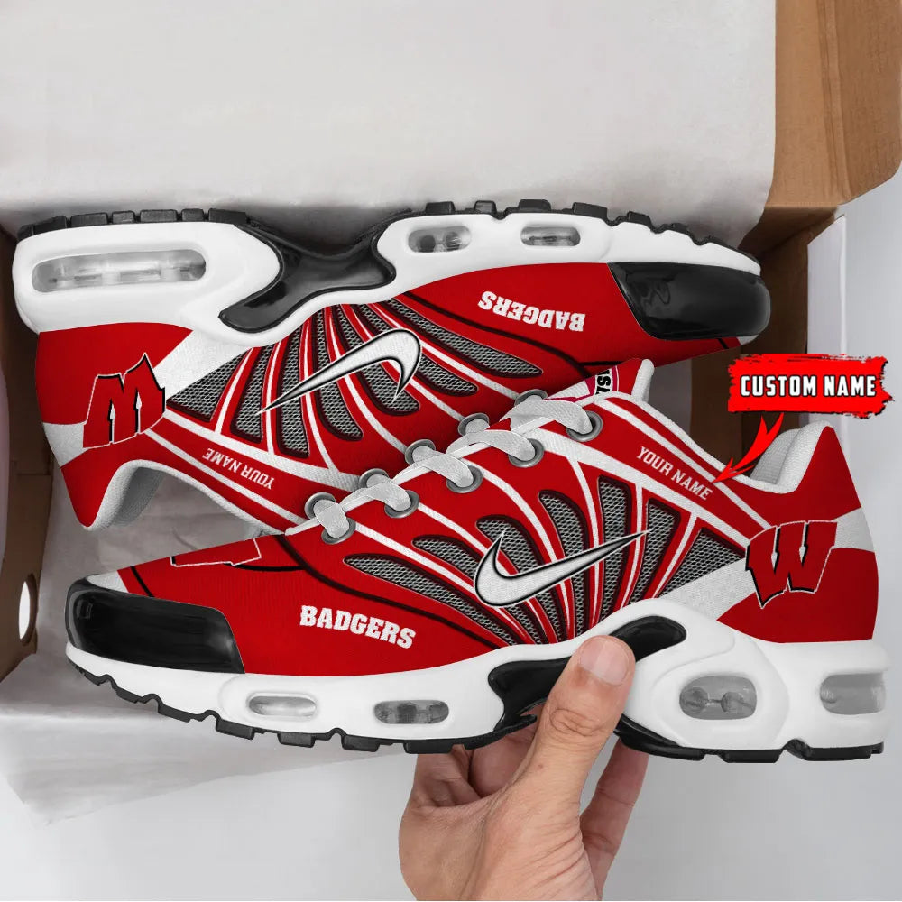 Wisconsin Badgers New Personalized T-N Youth Sneakers AZBTTNS000111