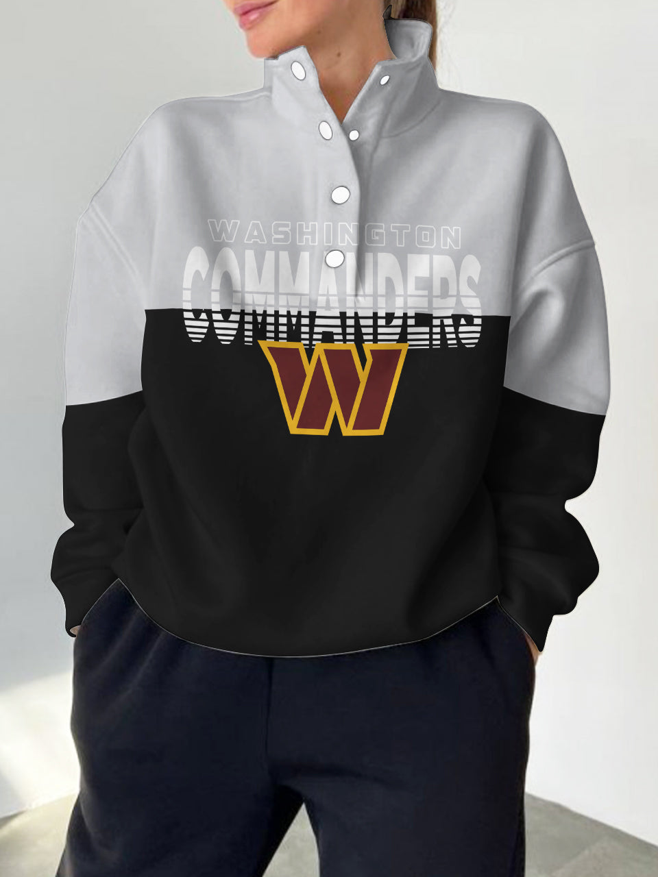 Washington Commanders Casual Colorful Stand Collar Sweatshirt AZBTSCSW000180