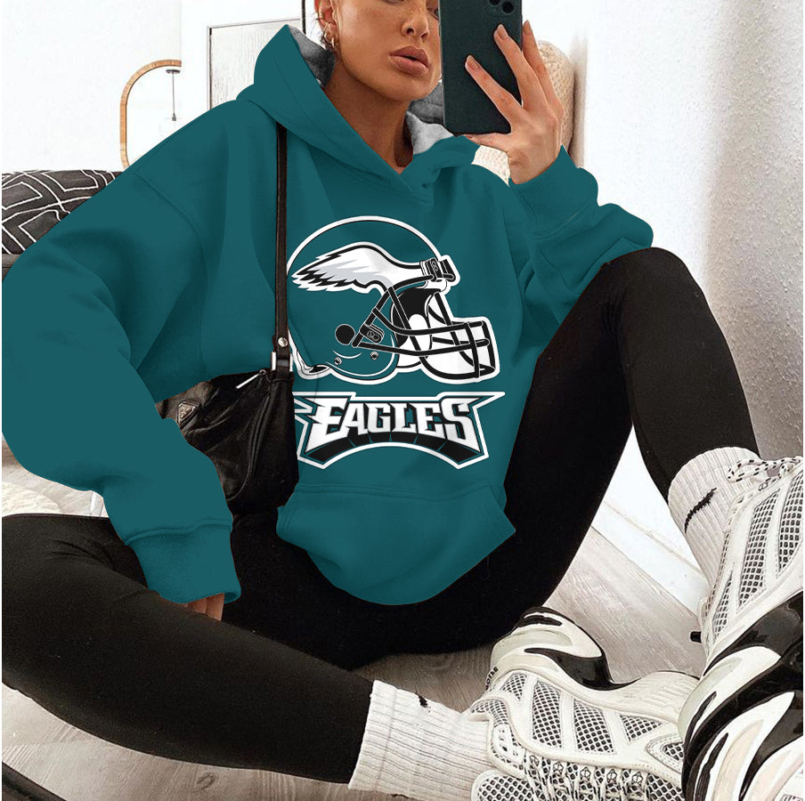 Philadelphia Eagles Printed Hooded Pocket Pullover Hoodie AZBTPH000058