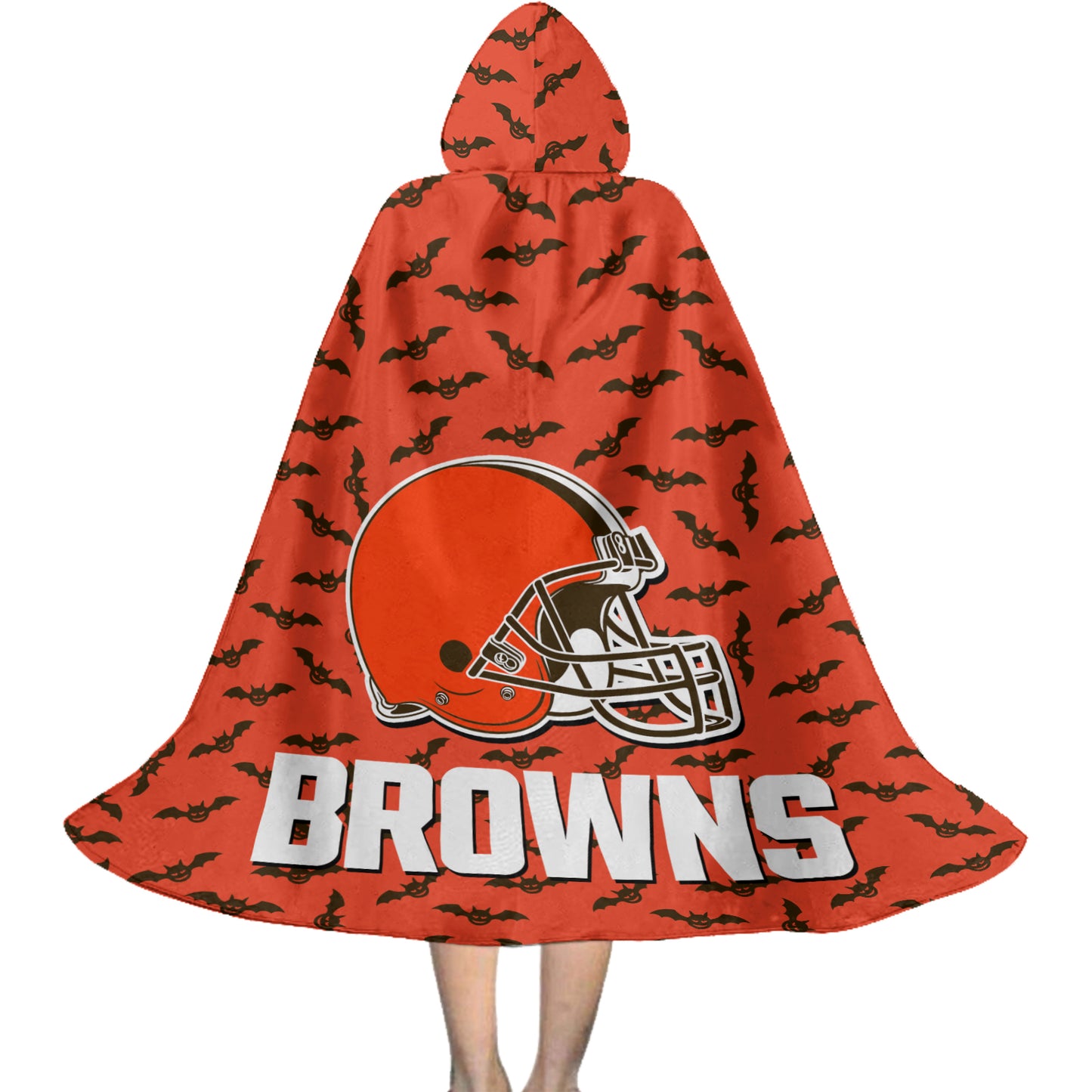 Cleveland Browns Halloween Bats Limited Edition All-Over Print Halloween Cloak