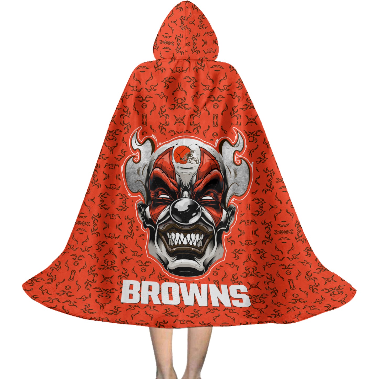 Cleveland Browns Halloween Clown Limited Edition All-Over Print Halloween Cloak