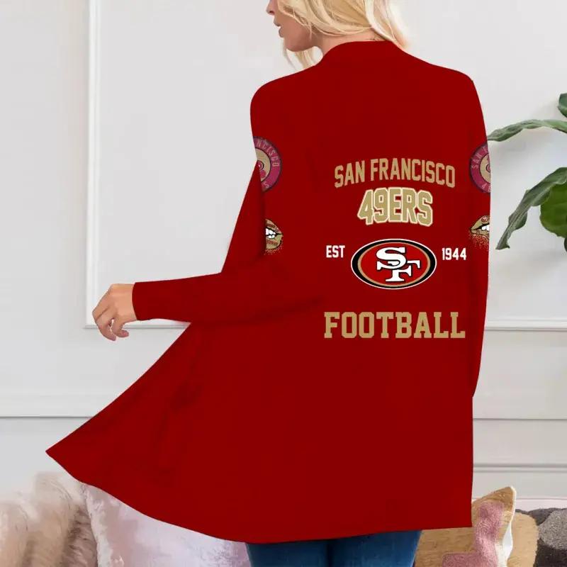 San Francisco 49ers Women Patch Pocket Cardigan BT168