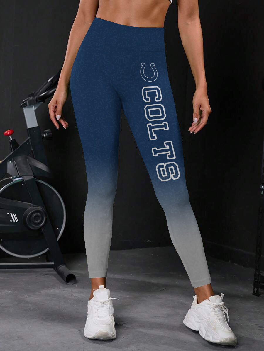 Indianapolis Colts High Waist Push Up Printed Leggings (4)