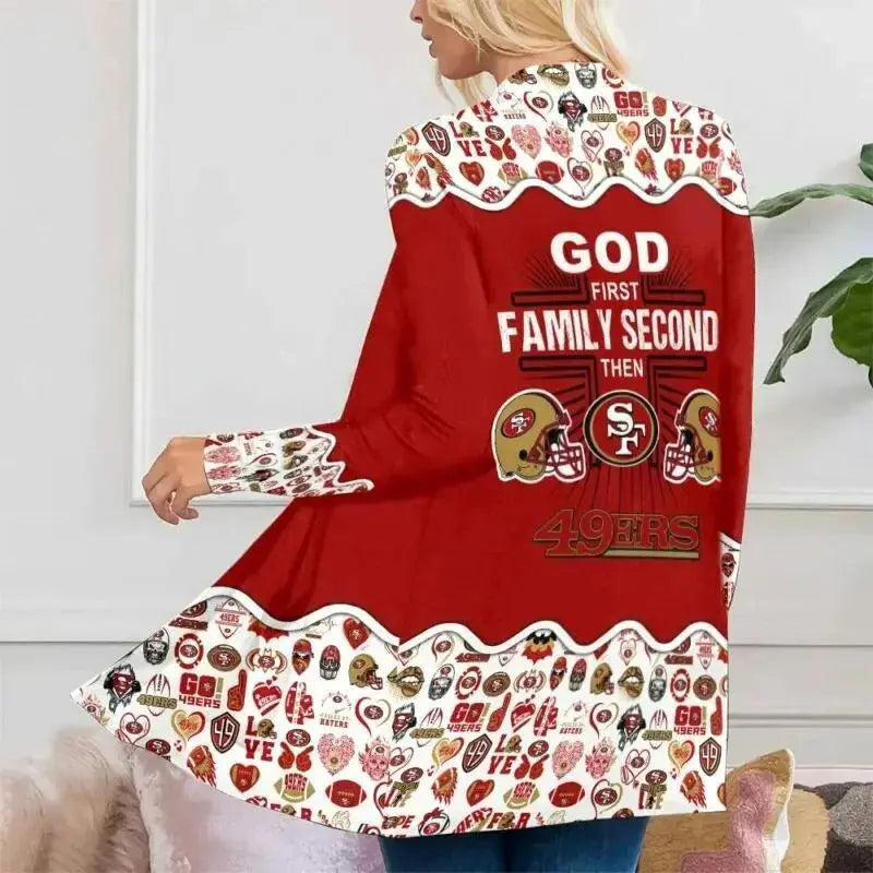 San Francisco 49ers Women Patch Pocket Cardigan BT167