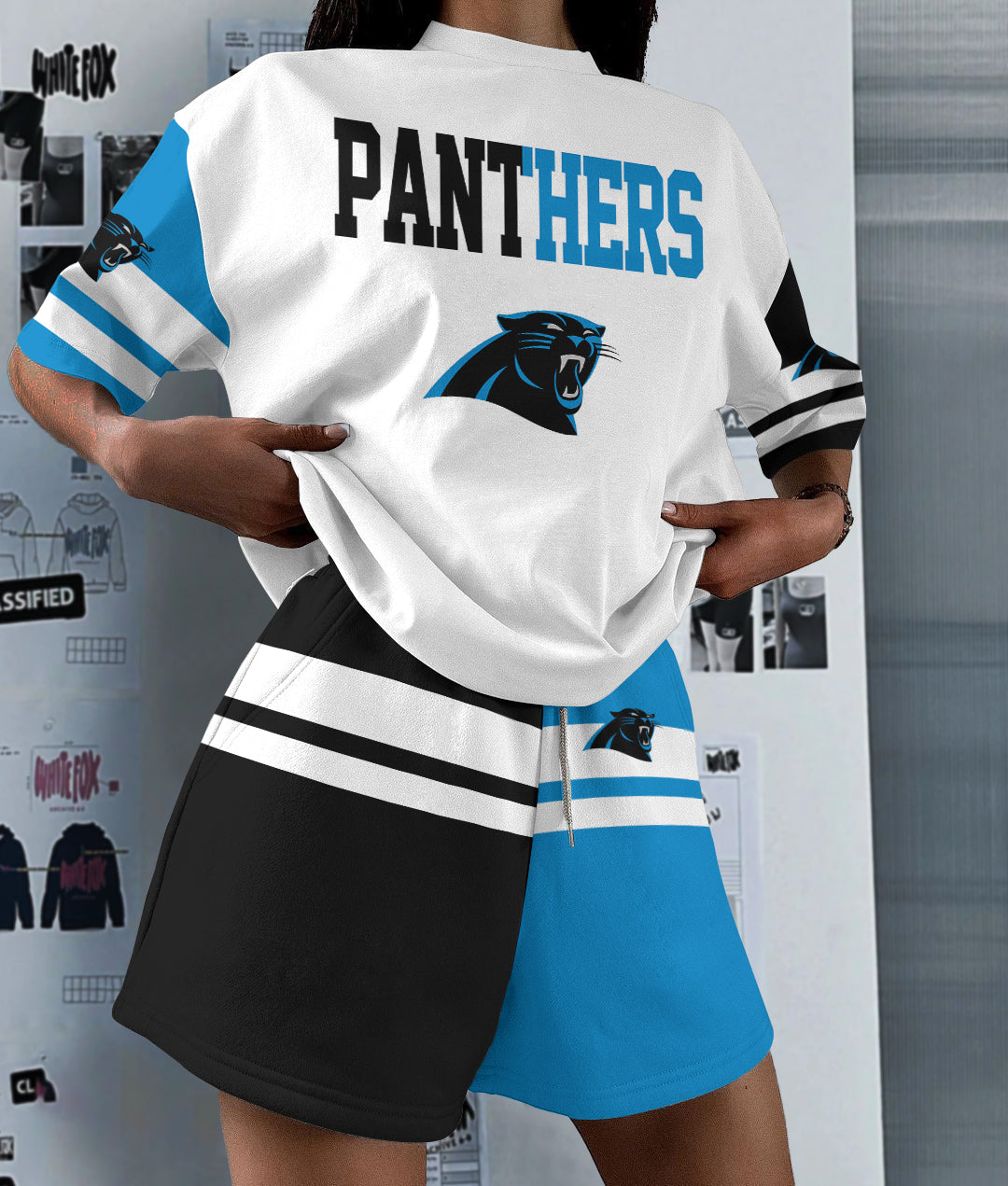Carolina Panthers Limited Edition Top And Shorts Two-Piece Suits