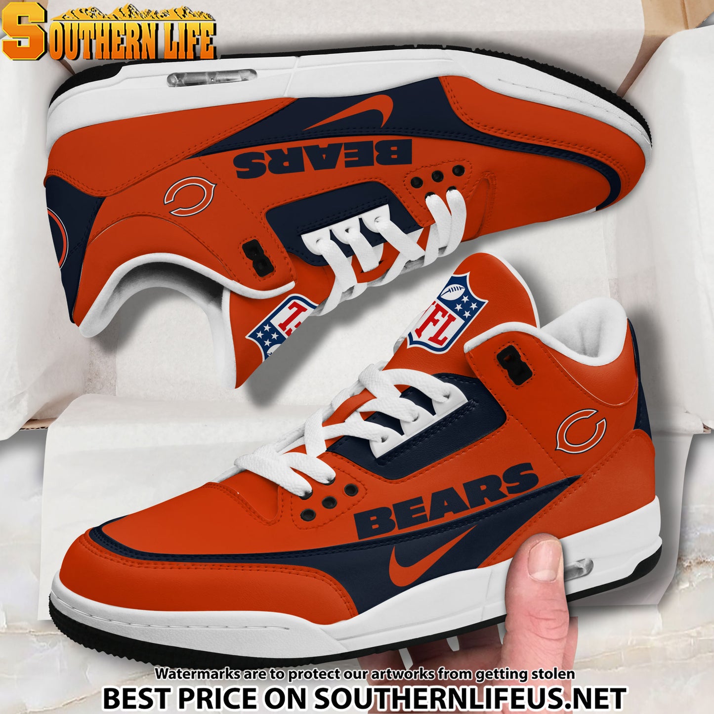 Chicago Bears JD3 New Sport Football Sneakers AZBTAJ3000270
