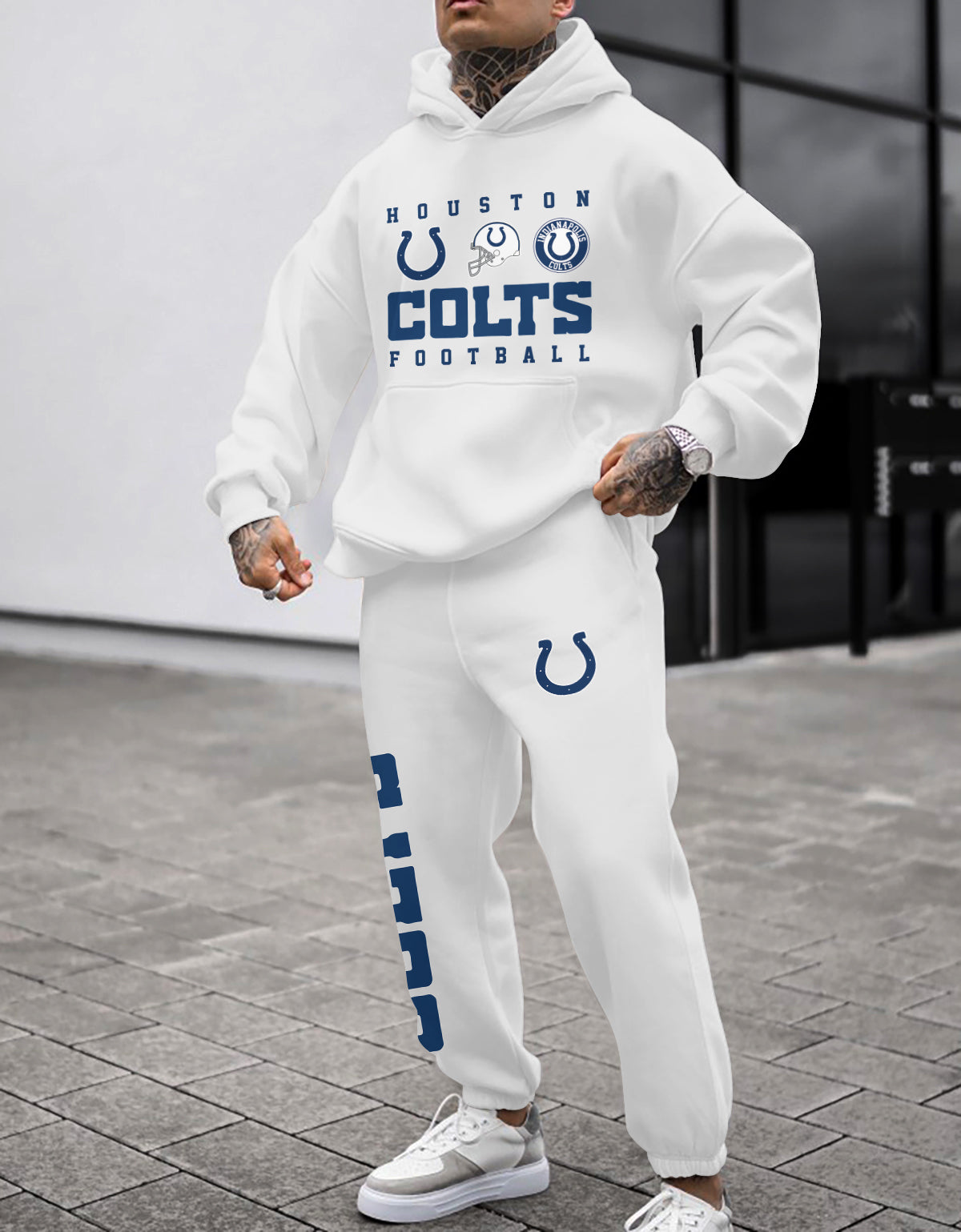 Indianapolis Colts Combo Pullover Hoodie And Sweatpants AZBTPHSP000105
