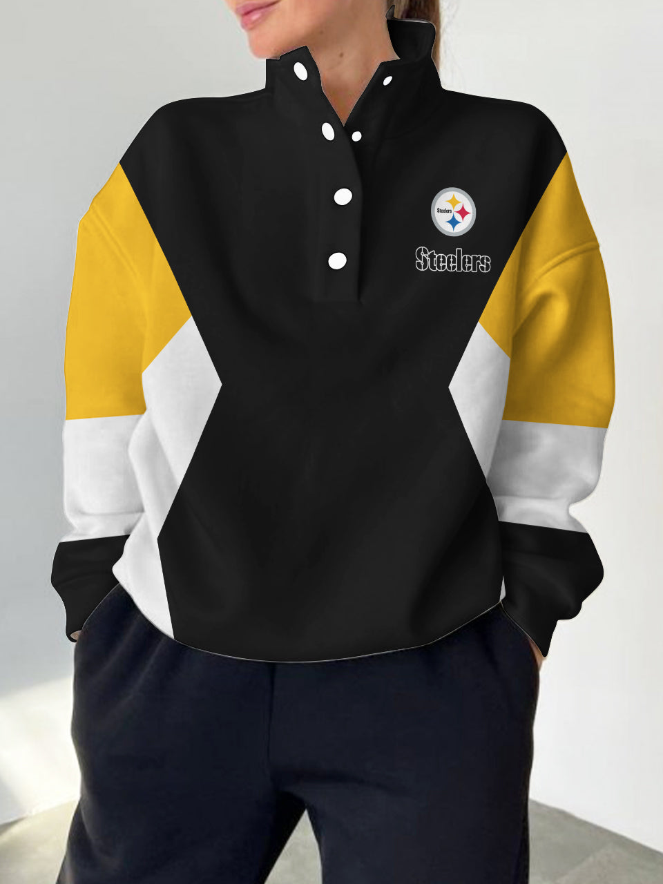 Pittsburgh Steelers Casual Colorful Stand Collar Sweatshirt AZBTSCSW000371