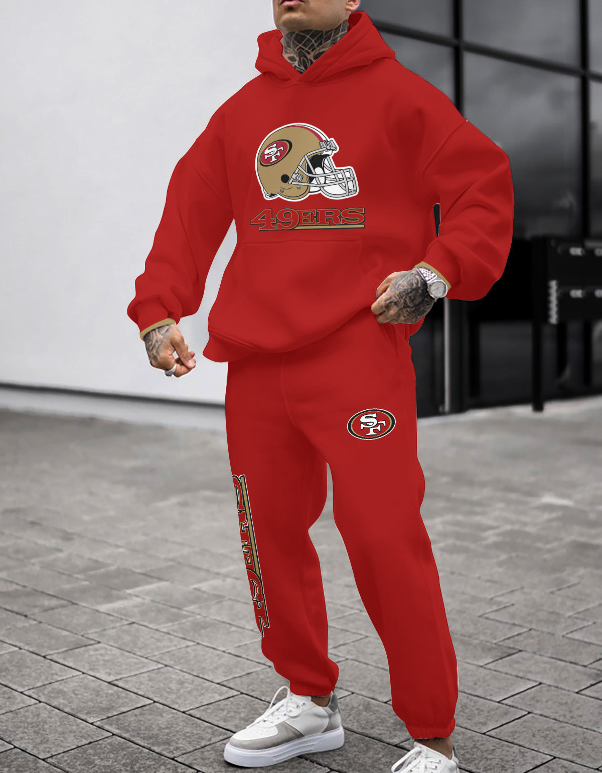 San Francisco 49ers Combo Pullover Hoodie And Sweatpants AZBTPHSP000439