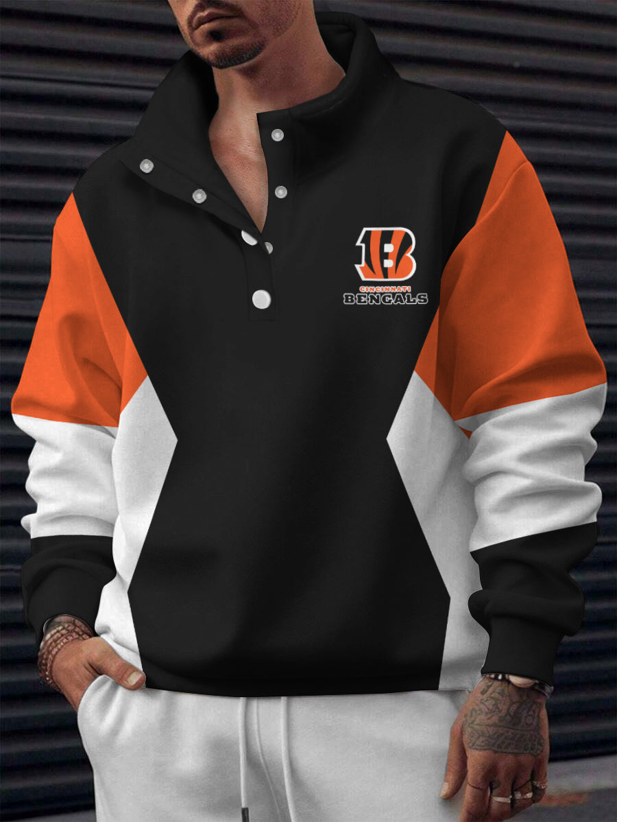 Cincinnati Bengals Casual Colorful Stand Collar Sweatshirt AZBTSCSW000560