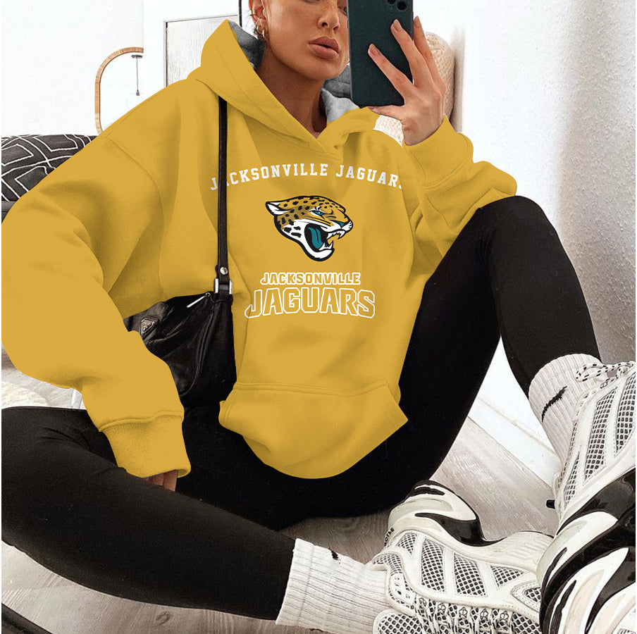 Jacksonville Jaguars Printed Hooded Pocket Pullover Hoodie AZBTPH000082