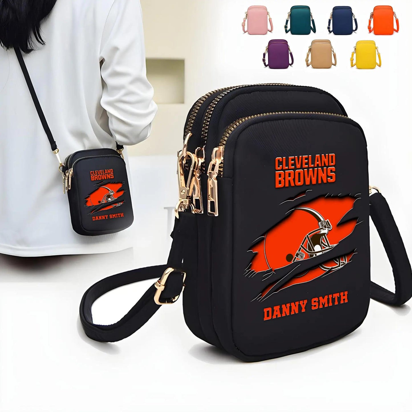 Cleveland Browns Mini Crossbody Bag for Women New Trending 2025 AZBT2DMCB000027