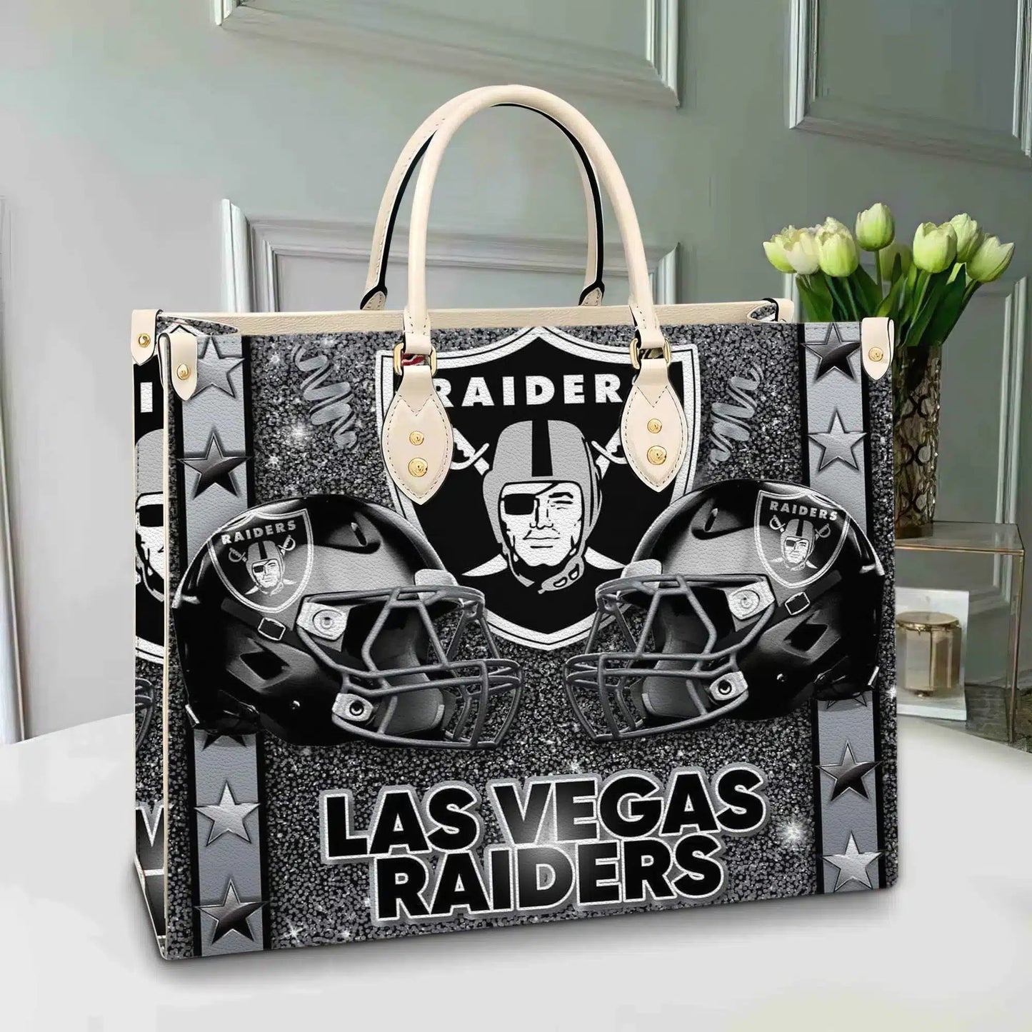 Las Vegas Raiders Leather Hand Bag BB236
