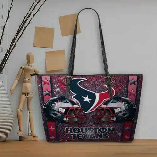 Houston Texans Women Leather Tote Hand Bag BB84