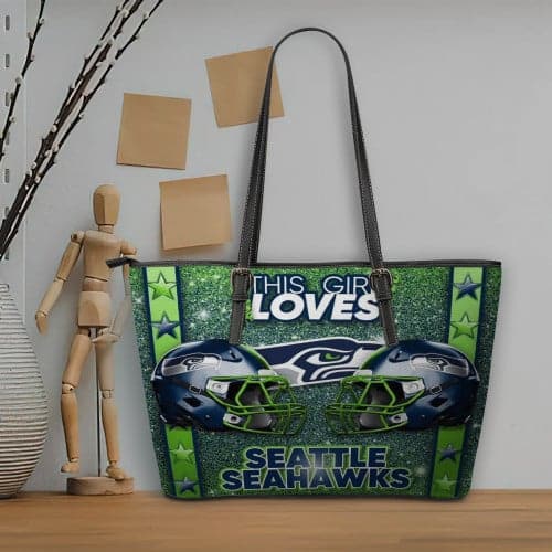 Seattle Seahawks Women Leather Tote Hand Bag BB59