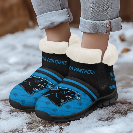 Carolina Panthers Comfy Winter Snow Boots AZDDWSB000053