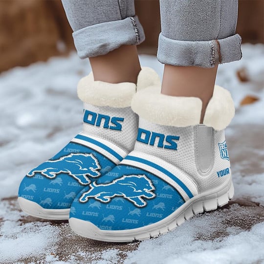 Detroit Lions Comfy Winter Snow Boots AZDDWSB000005
