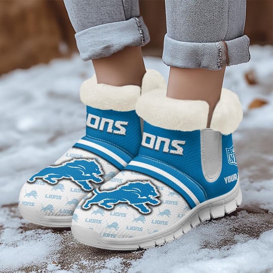 Detroit Lions Comfy Winter Snow Boots AZDDWSB000038