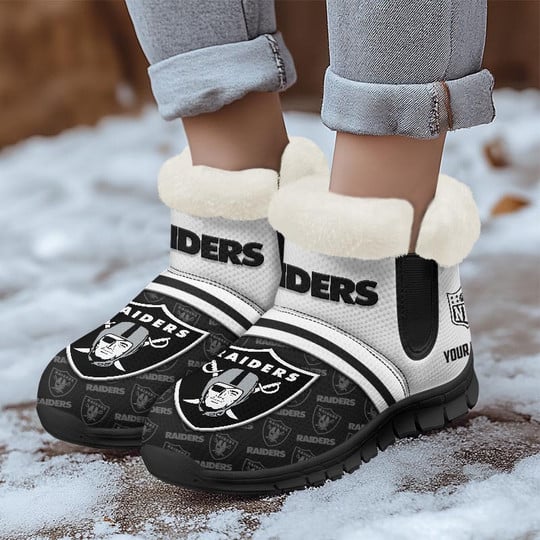 Las Vegas Raiders Comfy Winter Snow Boots AZDDWSB000043
