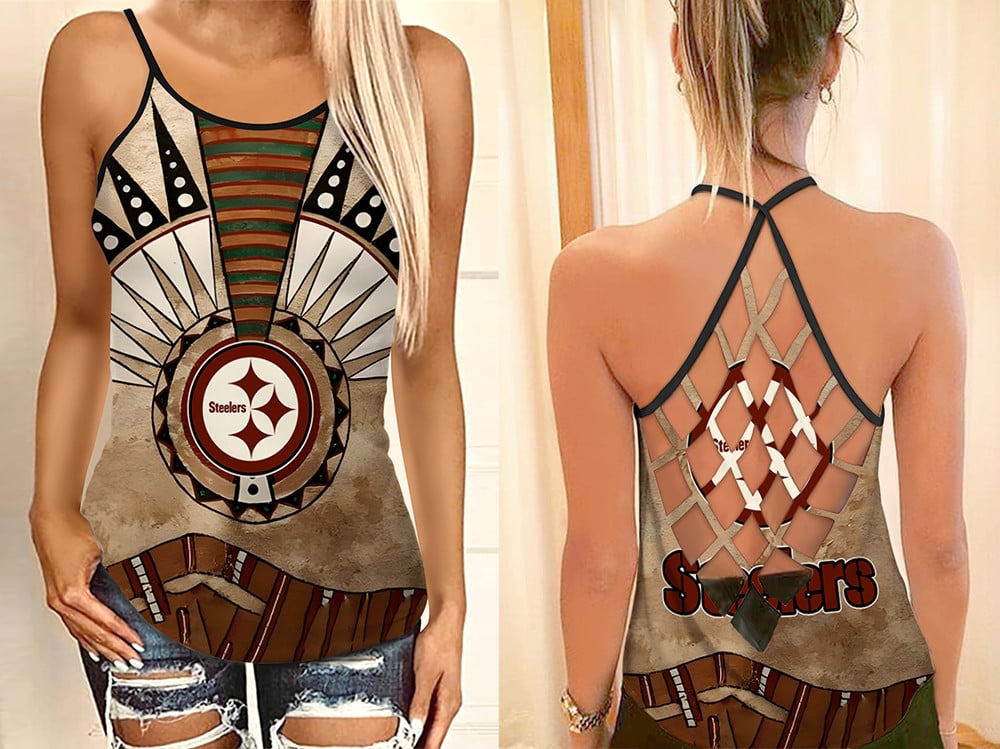 Pittsburgh Steelers Criss Cross Tank Top BGCCTANK130