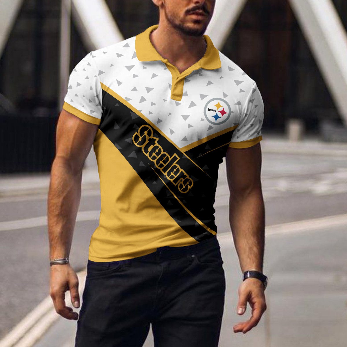 Pittsburgh Steelers Polo T-shirt BGPLS121