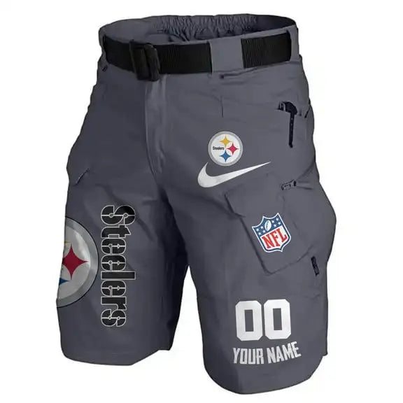 Pittsburgh Steelers Limited Edition Front Pockets Men Shorts (Belt Not Included) AZBTFPMS000094