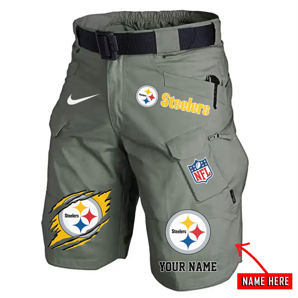 Pittsburgh Steelers Limited Edition Front Pockets Men Shorts (Belt Not Included) AZBTFPMS000081