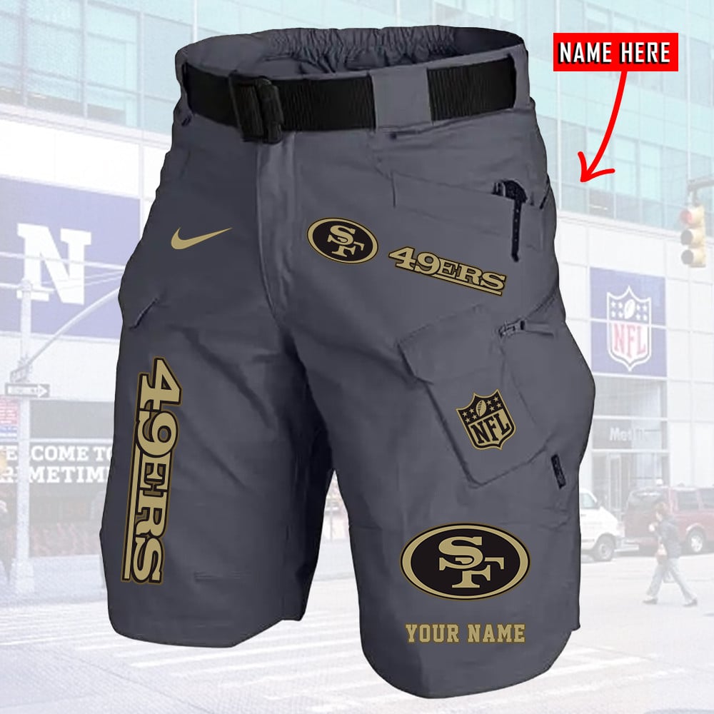 San Francisco 49ers Limited Edition Front Pockets Men Shorts (Belt Not Included) AZBTFPMS000018