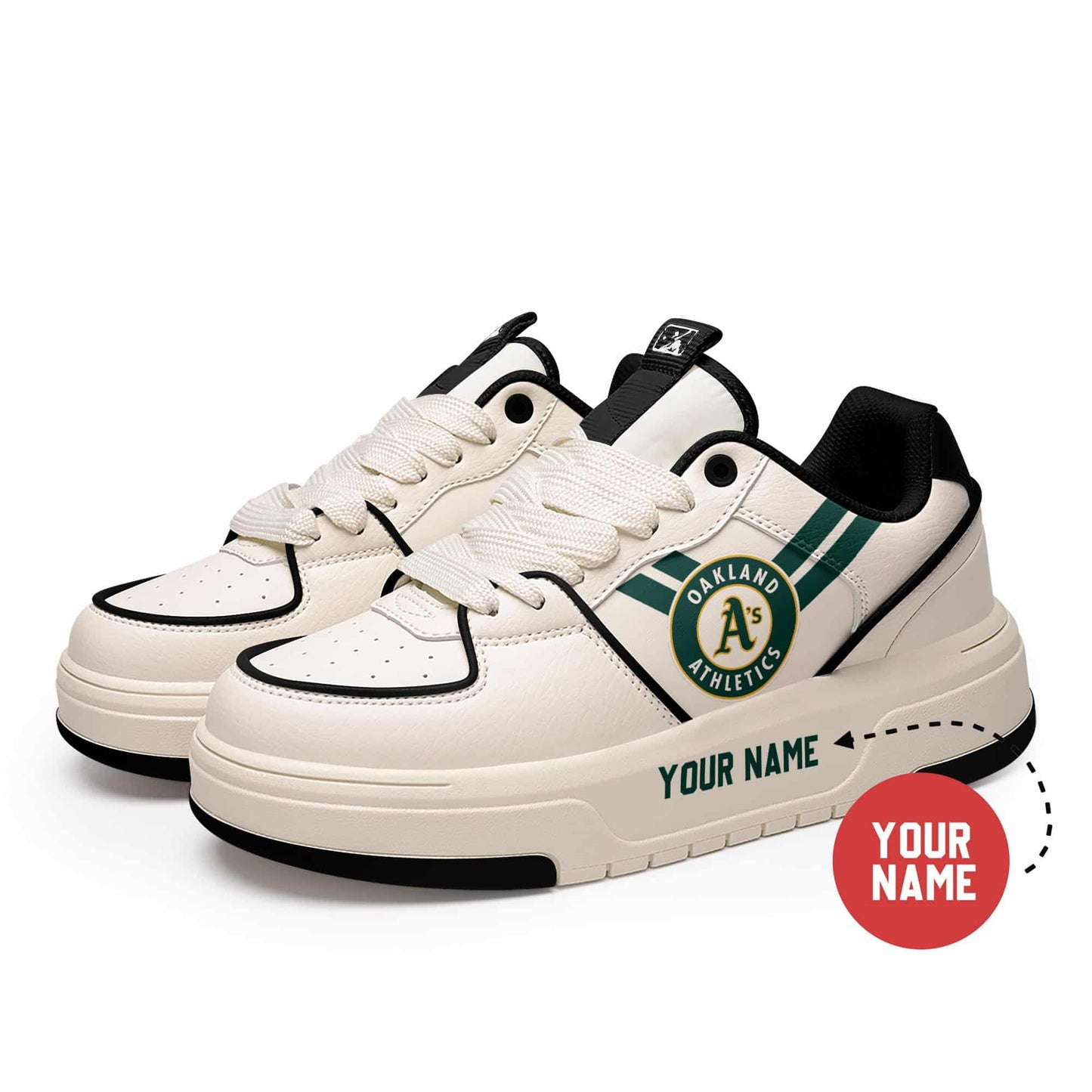 Oakland Athletics Personalized MLB Sneakers 030