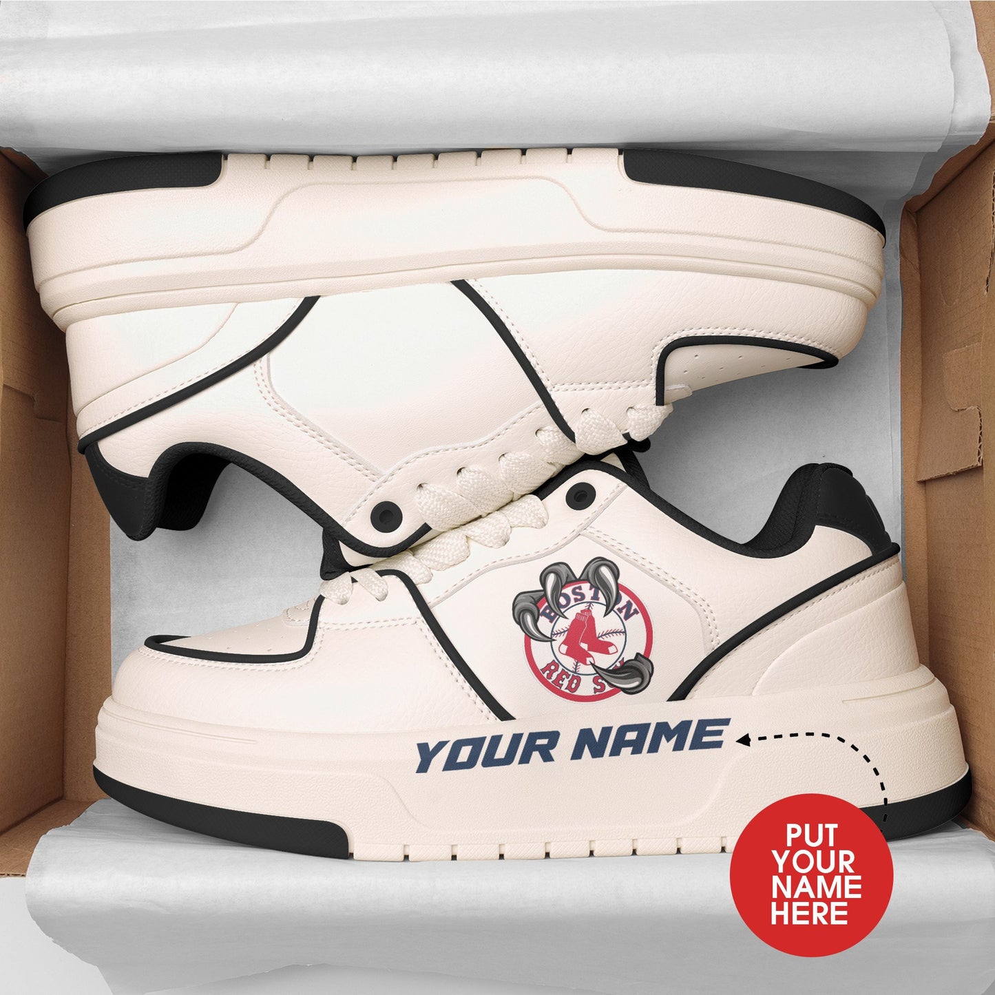 Boston Red Sox Personalized MLB Sneakers 039