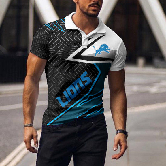 Detroit Lions Polo T-shirt BGPLS072