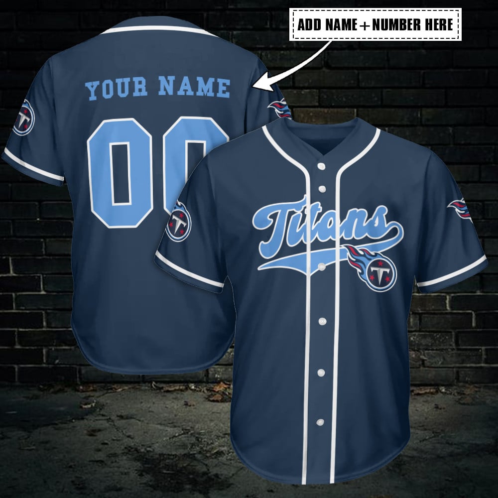 Tennessee Titans Personalized Baseball Jersey AZCBJS306
