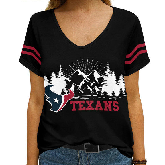 Houston Texans V-neck Women T-shirt AGCWTS537