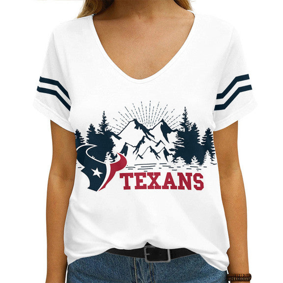 Houston Texans V-neck Women T-shirt AGCWTS536