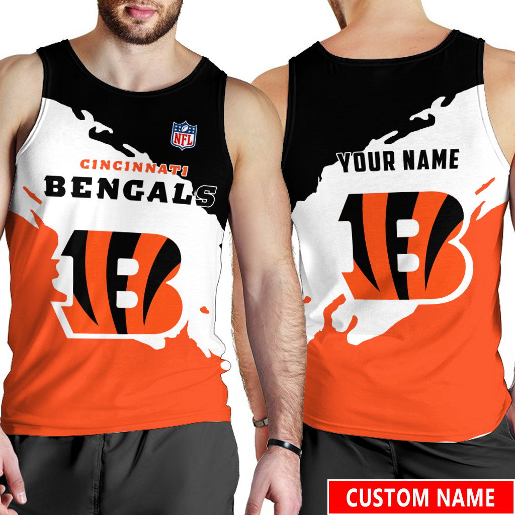 Cincinnati Bengals Personalized Men Tank Top BGMTT040