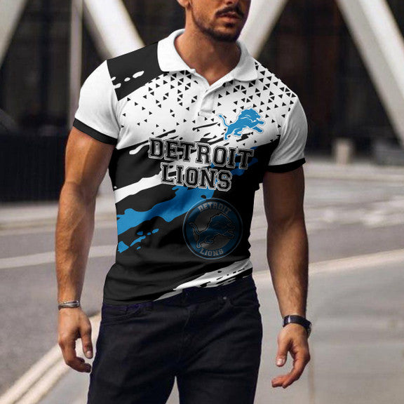 Detroit Lions Polo T-shirt BGPLS089