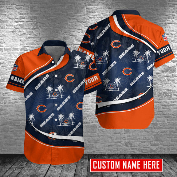 Chicago Bears Personalized Button Shirt AZCBS075