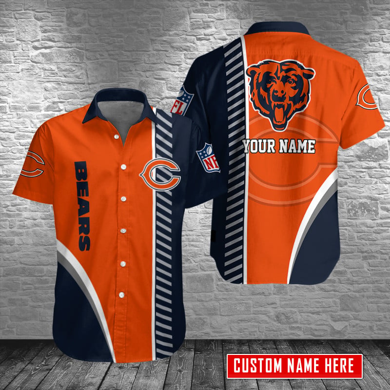 Chicago Bears Personalized Button Shirt AZCBS079