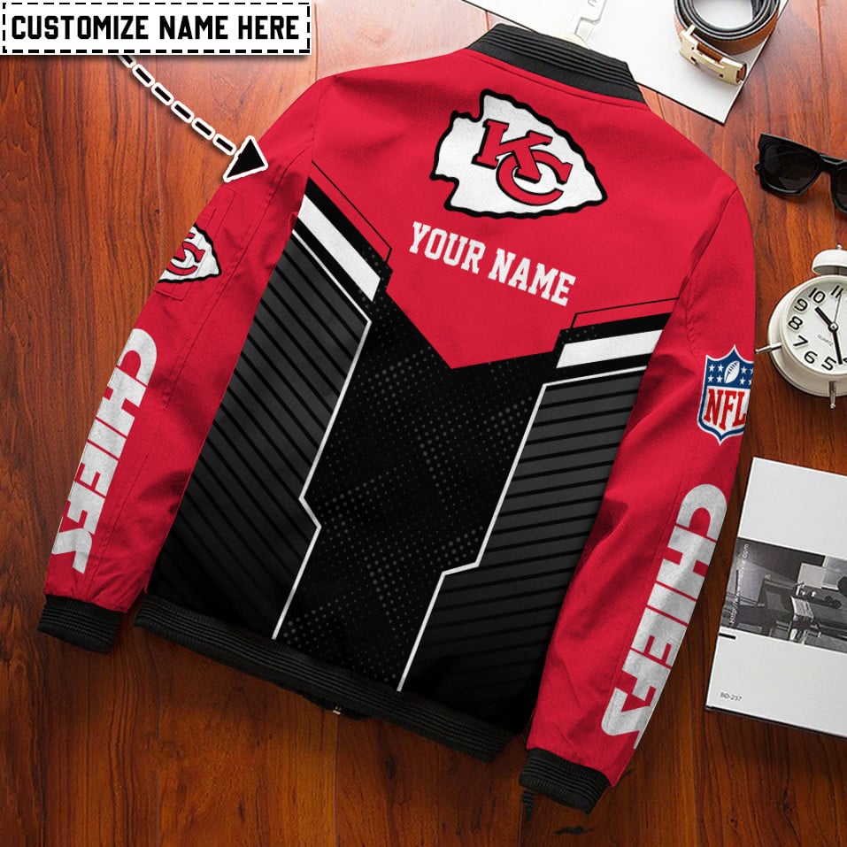 Kansas City Chiefs Personalized Bomber Jacket AZCBJ147