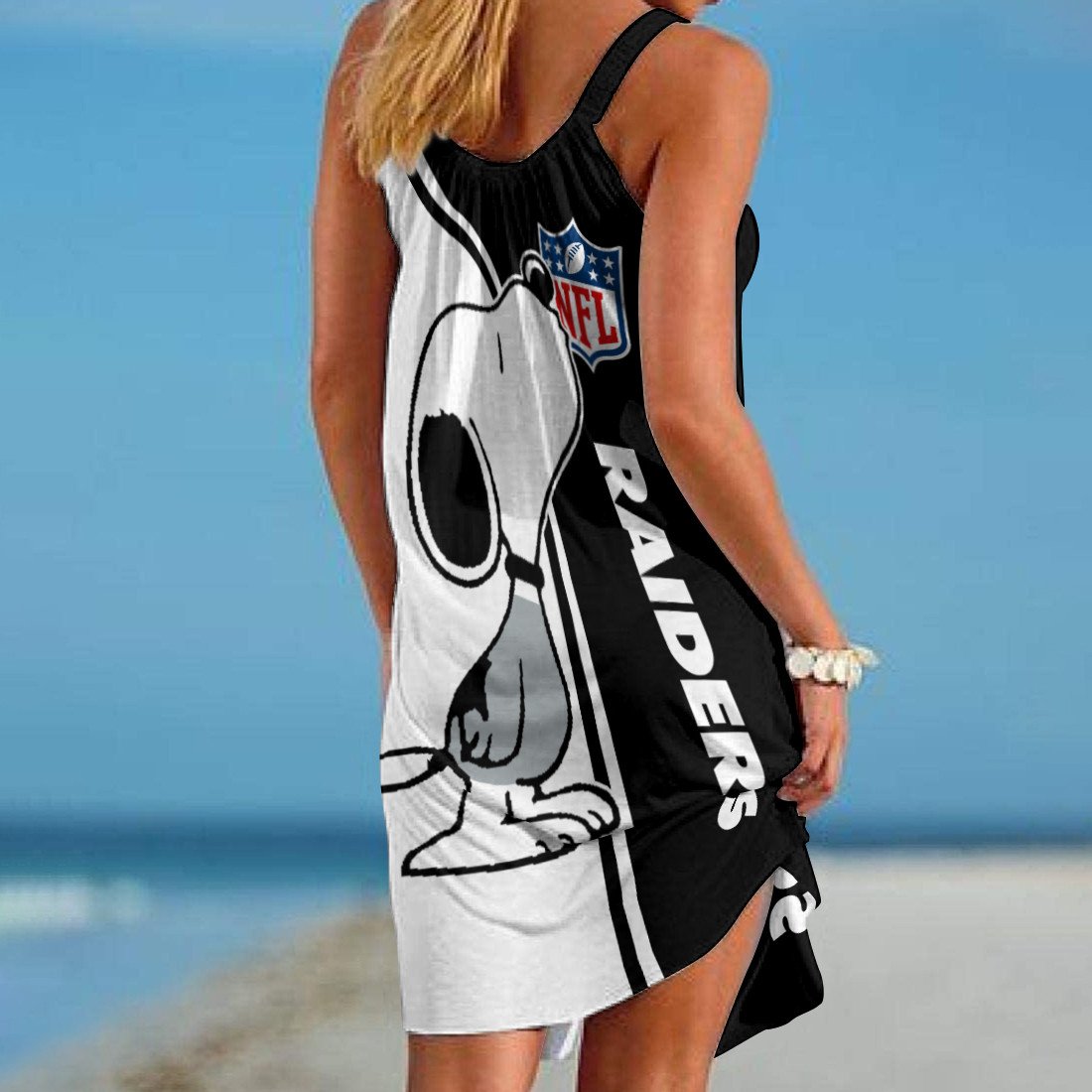 Las Vegas Raiders Beach Dress BGSLLBD601