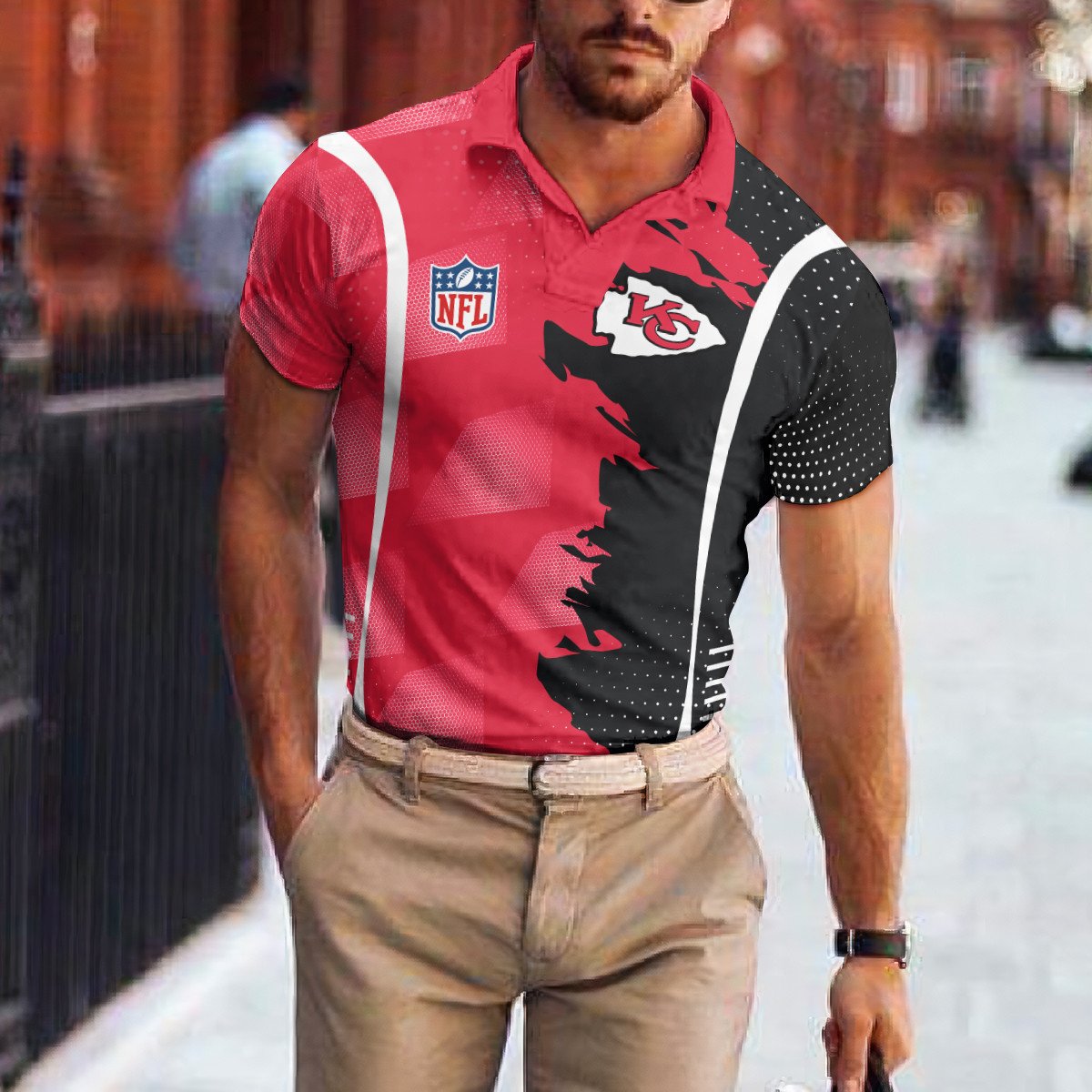 Kansas City Chiefs Polo T-shirt BGPLS097