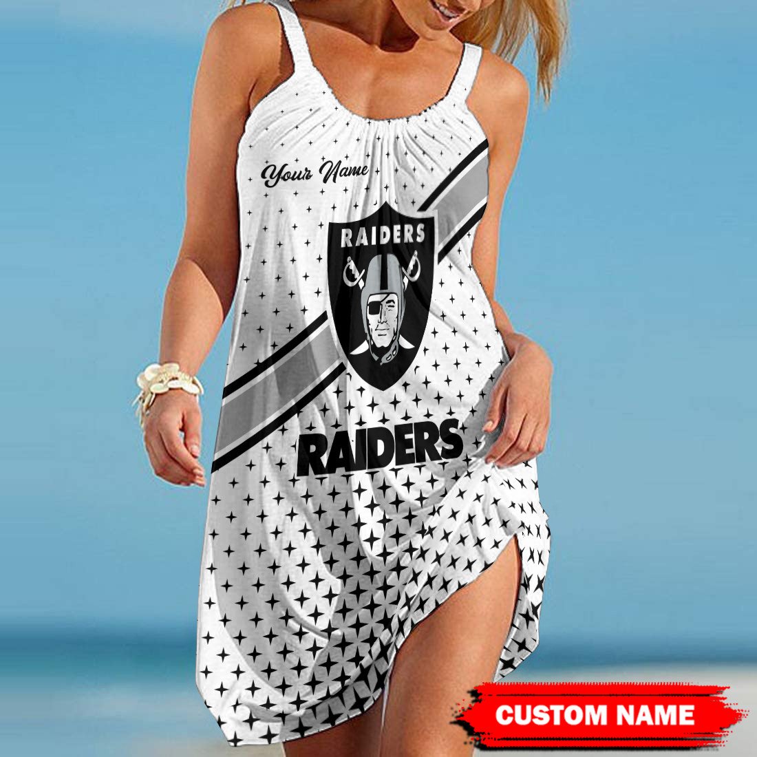 Las Vegas Raiders Beach Dress BGSLLBD620