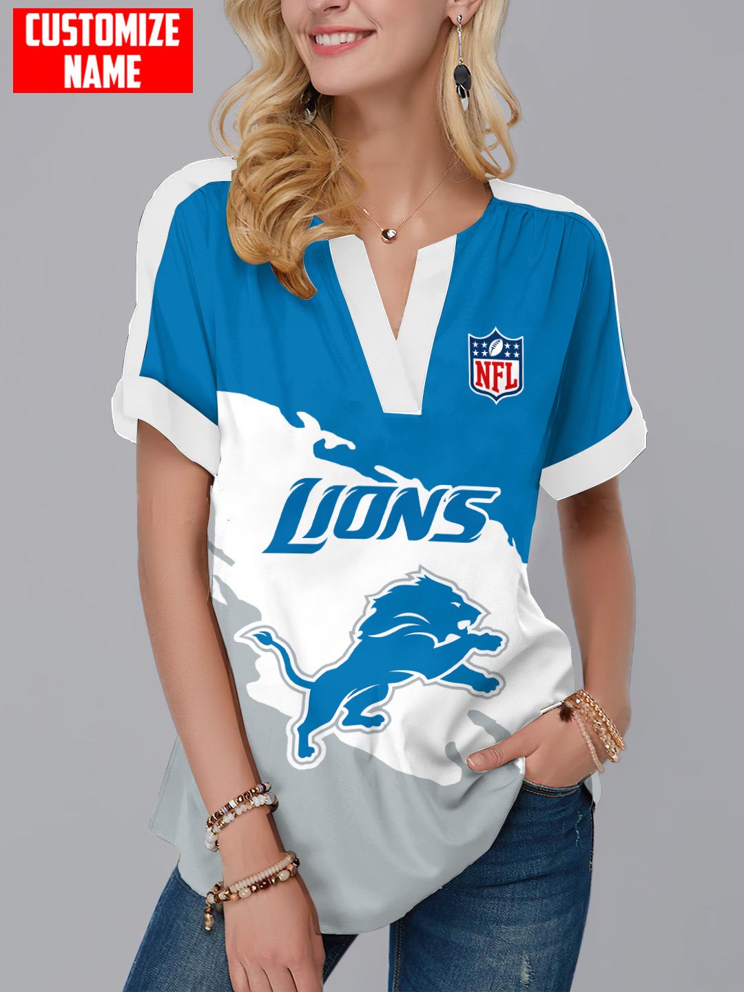 Indianapolis Colts Personalized Fashion Short Sleeve V-Neck Shirt AZSSV146