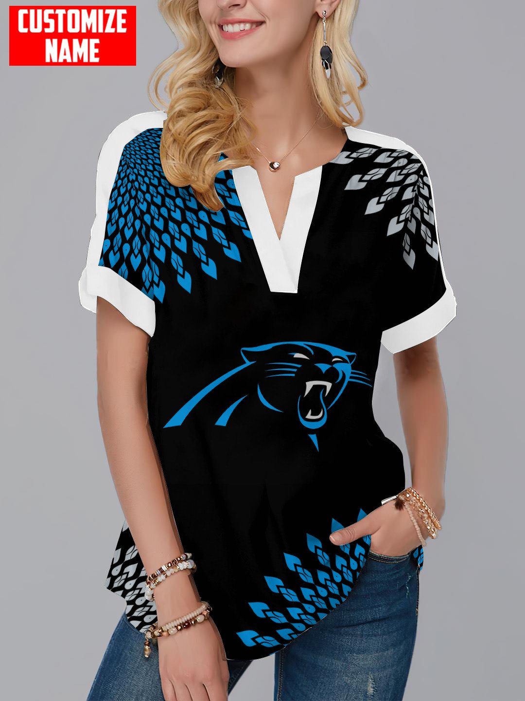 Buffalo Bills Personalized Fashion Short Sleeve V-Neck Shirt AZSSV267