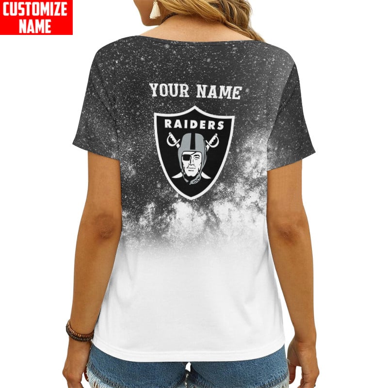 Las Vegas Raiders Personalized V-neck Women T-shirt AGCWTS608