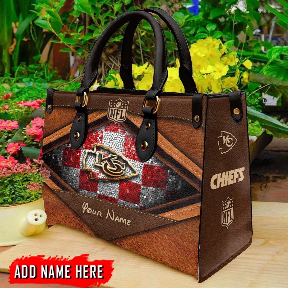 Kansas City Chiefs Personalized Leather Hand Bag BBLTHB865
