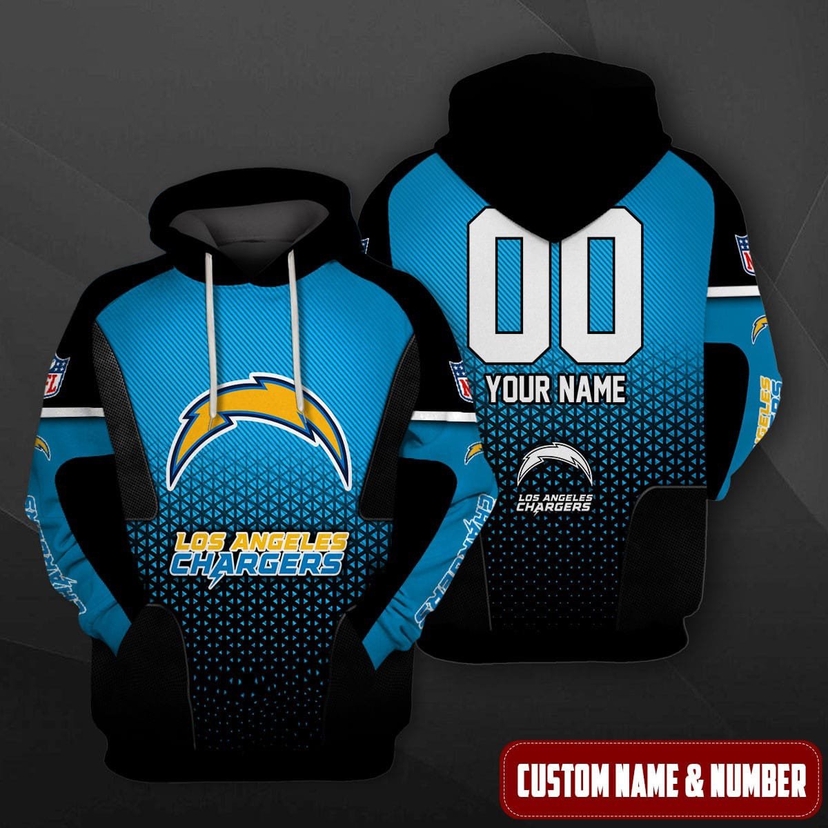 Los Angeles Chargers Personalized Hoodie AZCHD521