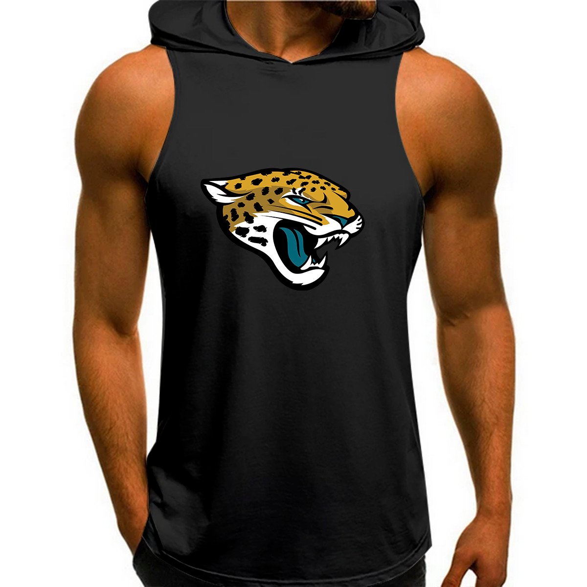 Jacksonville Jaguars Man Gym-Sport Hoodie Vest BGMGSH021