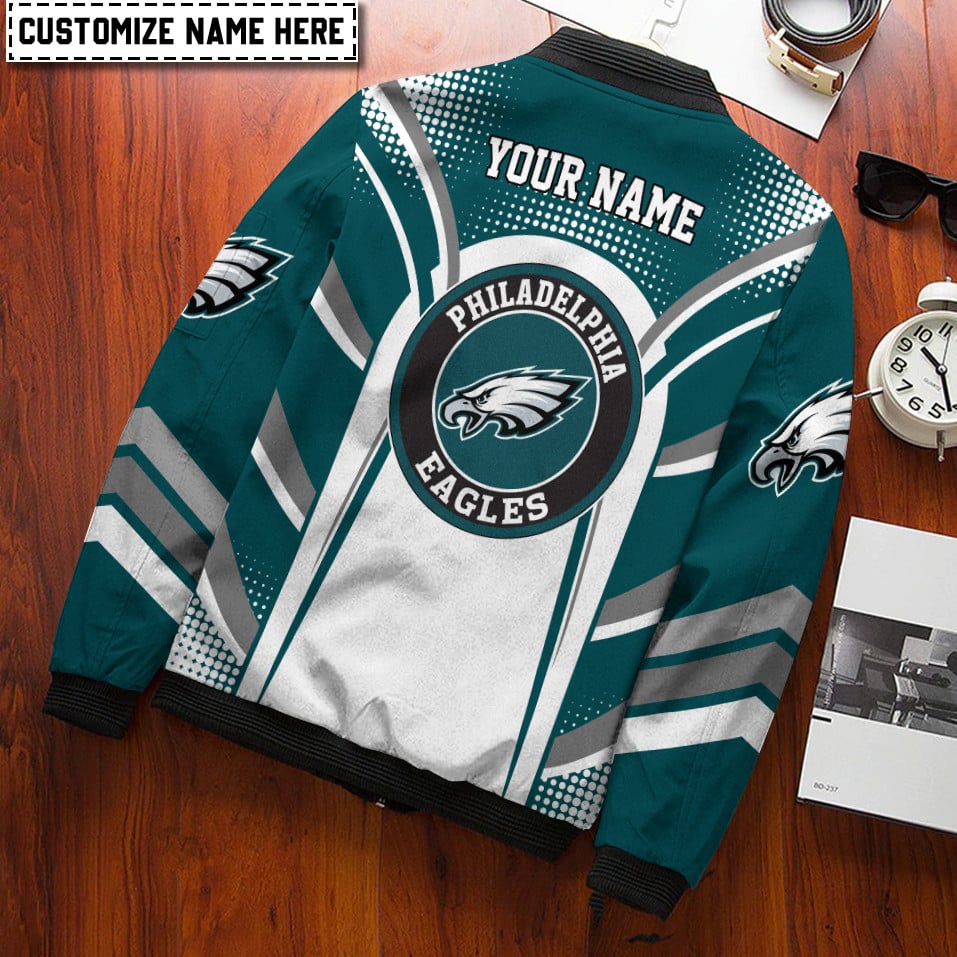 Philadelphia Eagles Personalized Bomber Jacket AZCBJ166